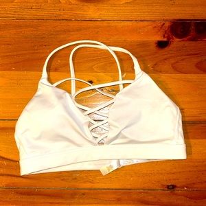 Victoria Secret Sport White Sports Bra with Removable Pads Size S